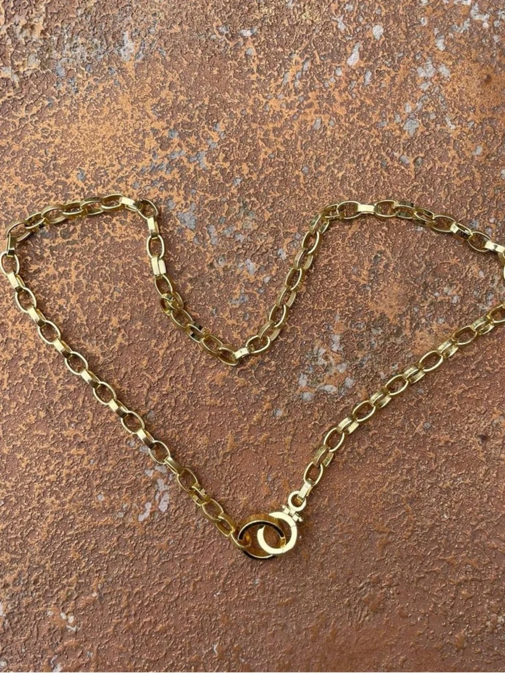 Gorjana gold plated thick Chain linked statement necklace